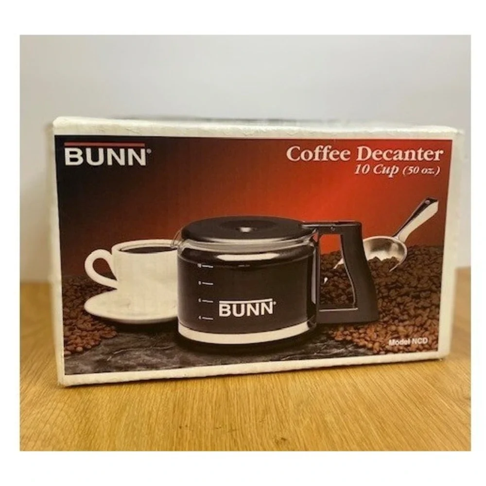 BUNN Coffee Decanter 10 Cup 50 oz NCD Black NIB New Glass Replacement Carafe
